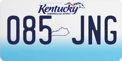KY license plate 085JNG