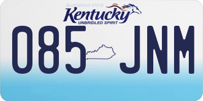 KY license plate 085JNM
