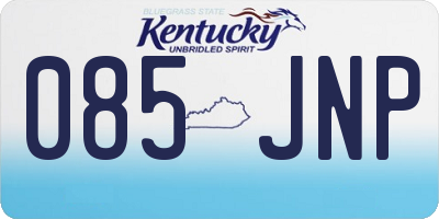 KY license plate 085JNP