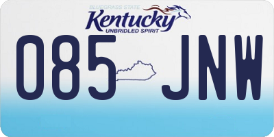 KY license plate 085JNW