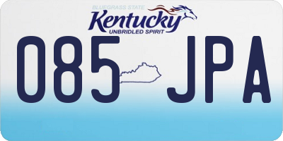 KY license plate 085JPA