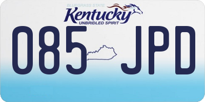 KY license plate 085JPD