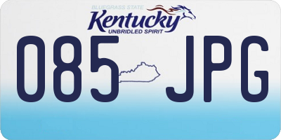 KY license plate 085JPG