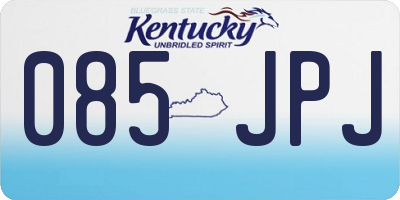 KY license plate 085JPJ