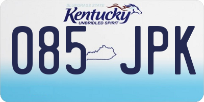 KY license plate 085JPK