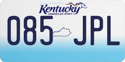 KY license plate 085JPL