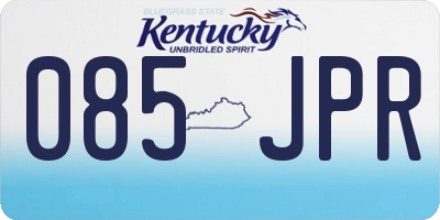 KY license plate 085JPR