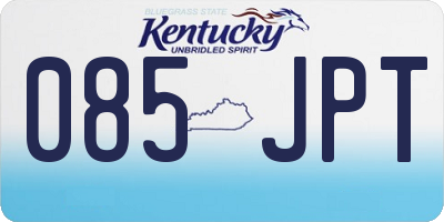KY license plate 085JPT