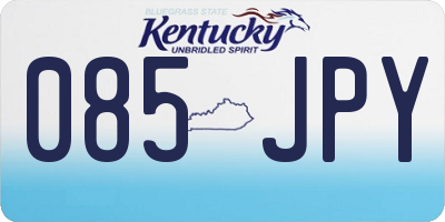KY license plate 085JPY