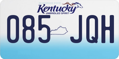 KY license plate 085JQH