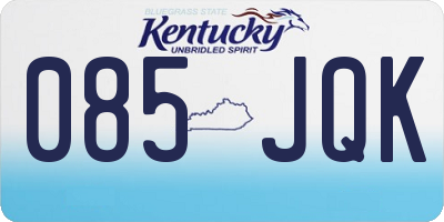 KY license plate 085JQK