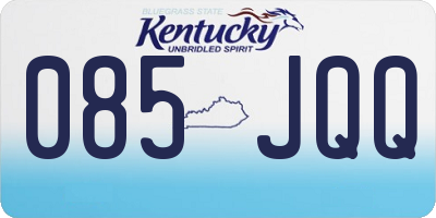 KY license plate 085JQQ