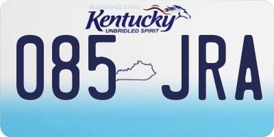 KY license plate 085JRA