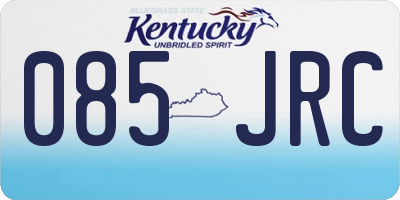 KY license plate 085JRC
