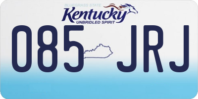 KY license plate 085JRJ