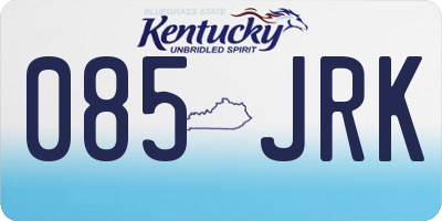 KY license plate 085JRK