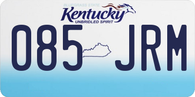 KY license plate 085JRM