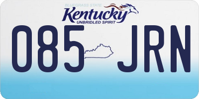 KY license plate 085JRN