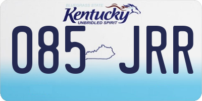 KY license plate 085JRR