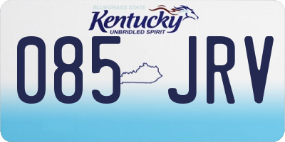 KY license plate 085JRV