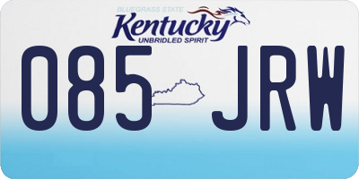 KY license plate 085JRW