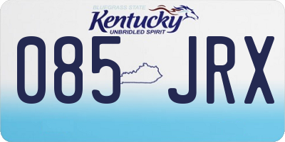KY license plate 085JRX