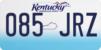 KY license plate 085JRZ