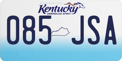 KY license plate 085JSA