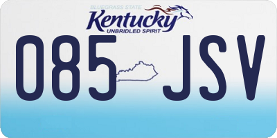 KY license plate 085JSV