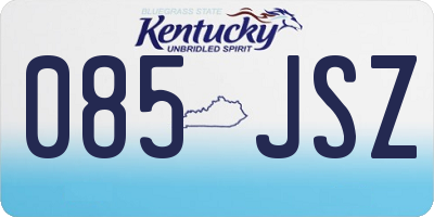 KY license plate 085JSZ