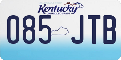 KY license plate 085JTB