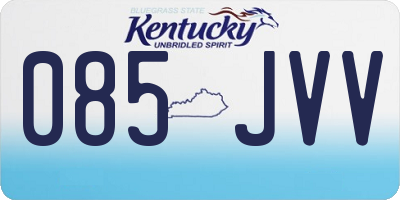 KY license plate 085JVV