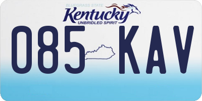 KY license plate 085KAV