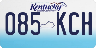 KY license plate 085KCH