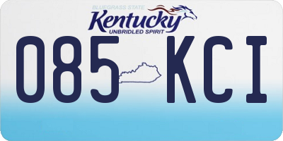 KY license plate 085KCI