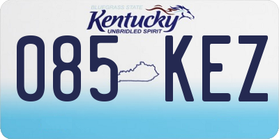 KY license plate 085KEZ