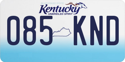 KY license plate 085KND
