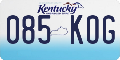 KY license plate 085KOG