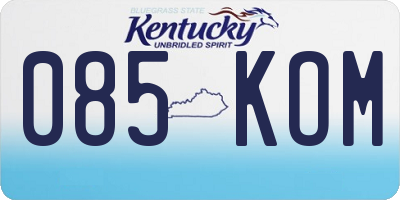 KY license plate 085KOM