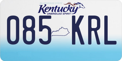 KY license plate 085KRL