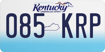 KY license plate 085KRP