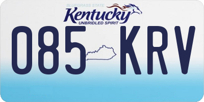 KY license plate 085KRV