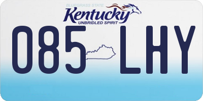 KY license plate 085LHY