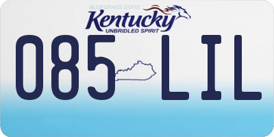 KY license plate 085LIL