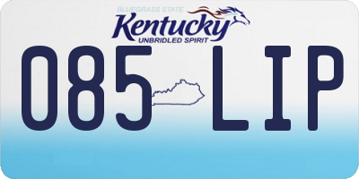 KY license plate 085LIP