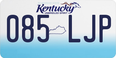 KY license plate 085LJP