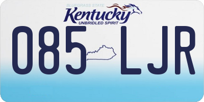 KY license plate 085LJR
