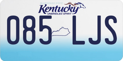 KY license plate 085LJS