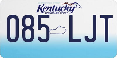 KY license plate 085LJT