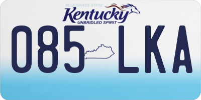 KY license plate 085LKA